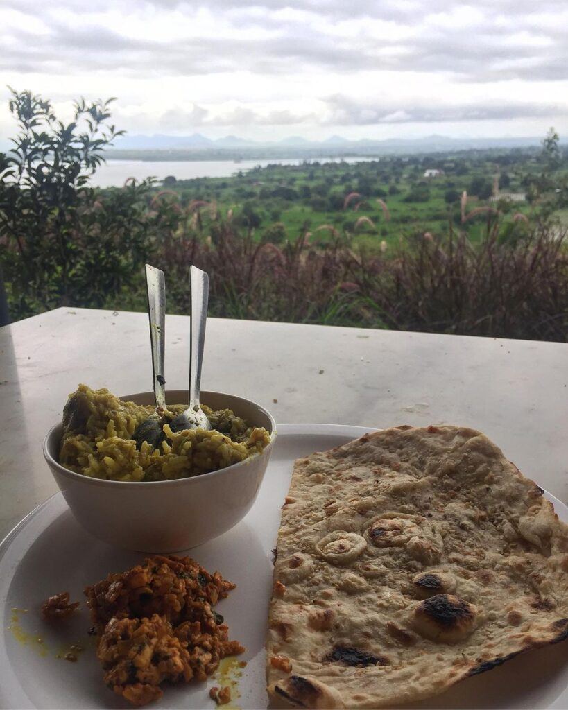 Lunch with a view on our weekend getaway in Igatpuri